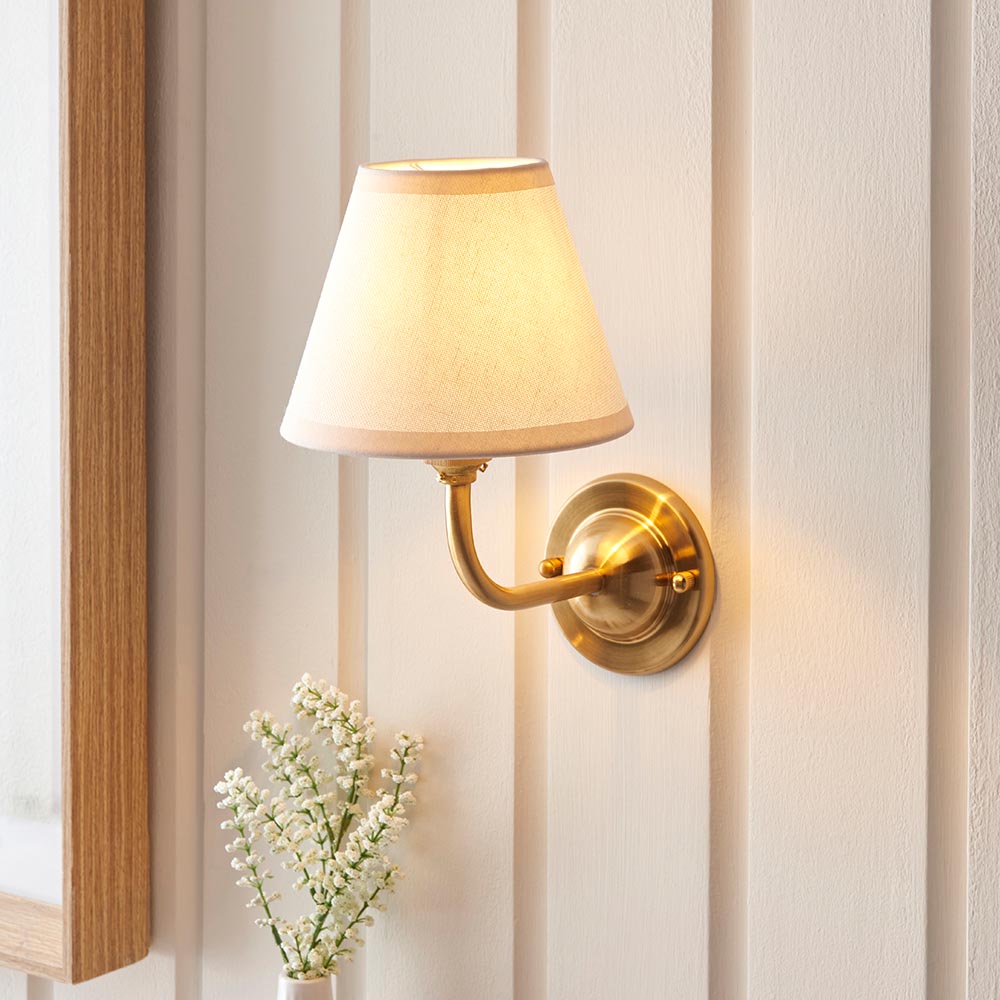 Dome Arc & Ivy 16cm Vintage white shade - Comet Lighting