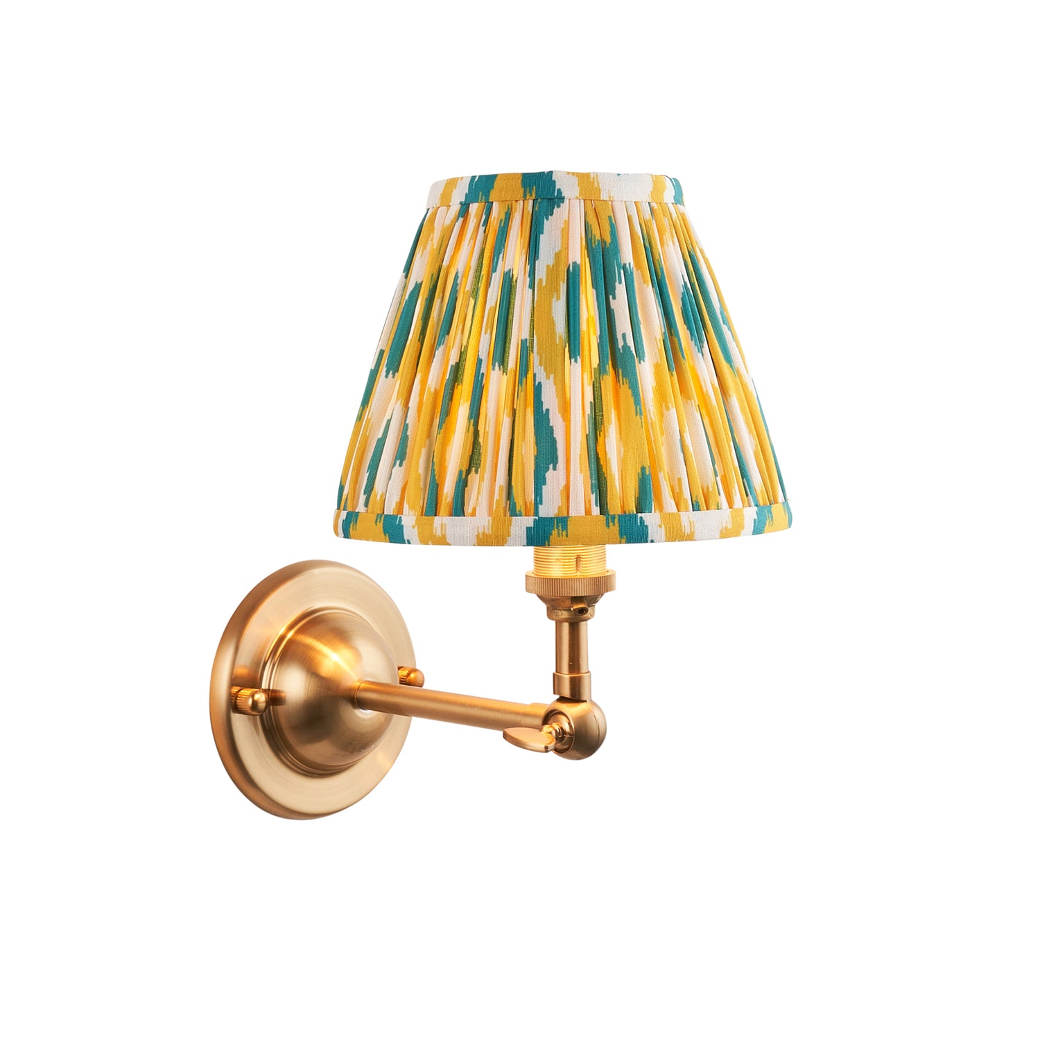 Dome Wing & Ikat 16cm Yellow & jade shade - Comet Lighting