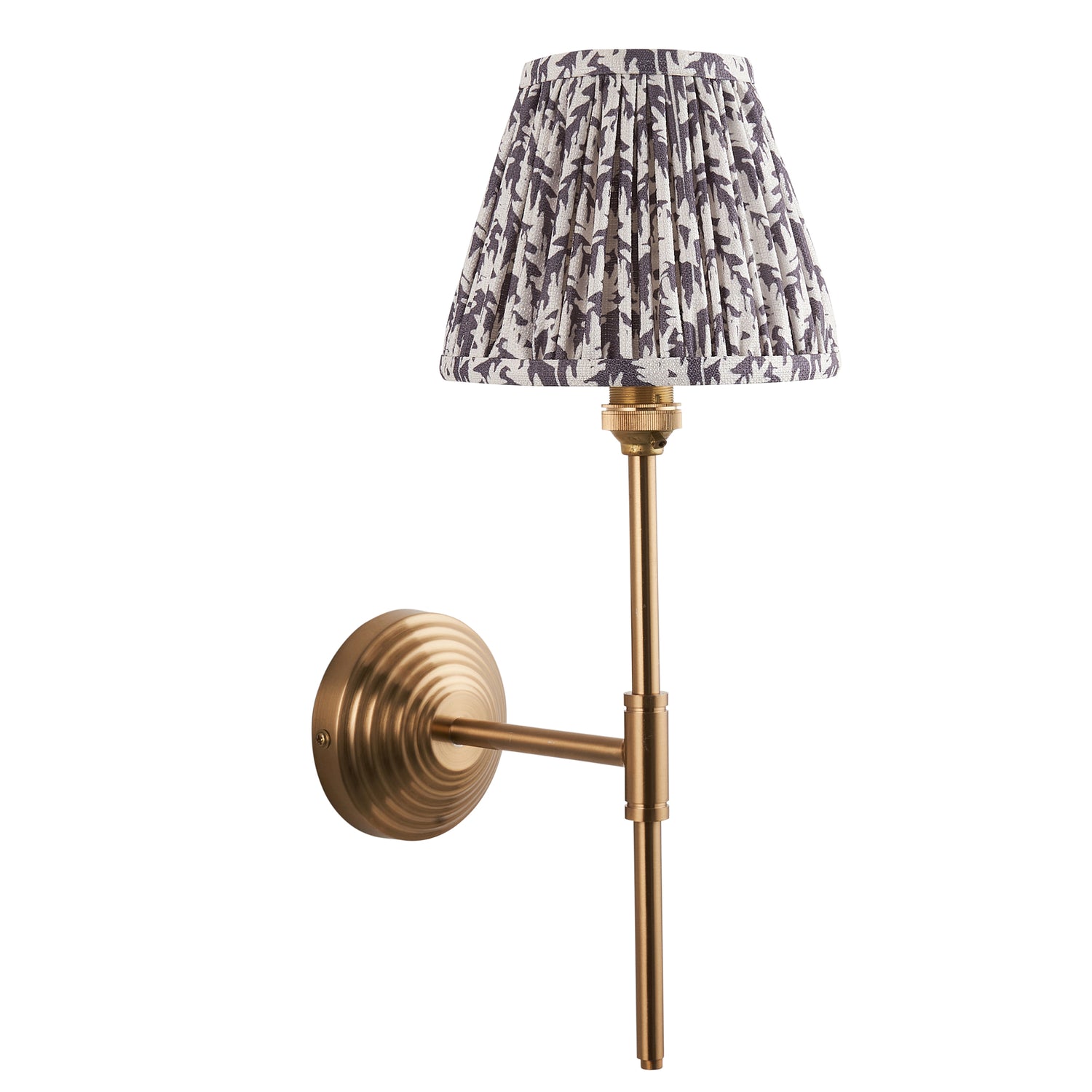 Obelisk T Bar & Leaf 16cm Pearl grey shade - Comet Lighting