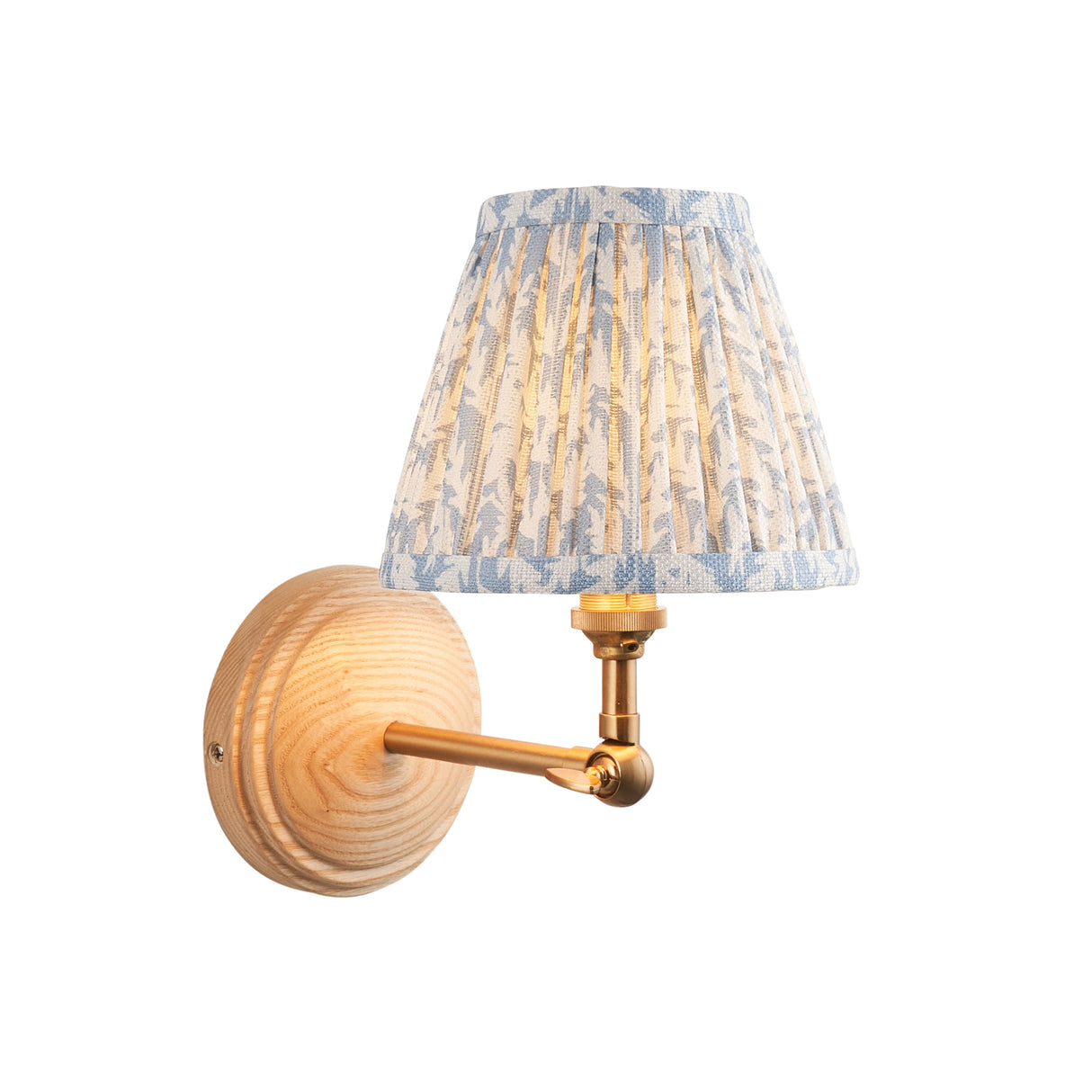 Wood Wing & Leaf 16cm Shell bay blue shade - Comet Lighting