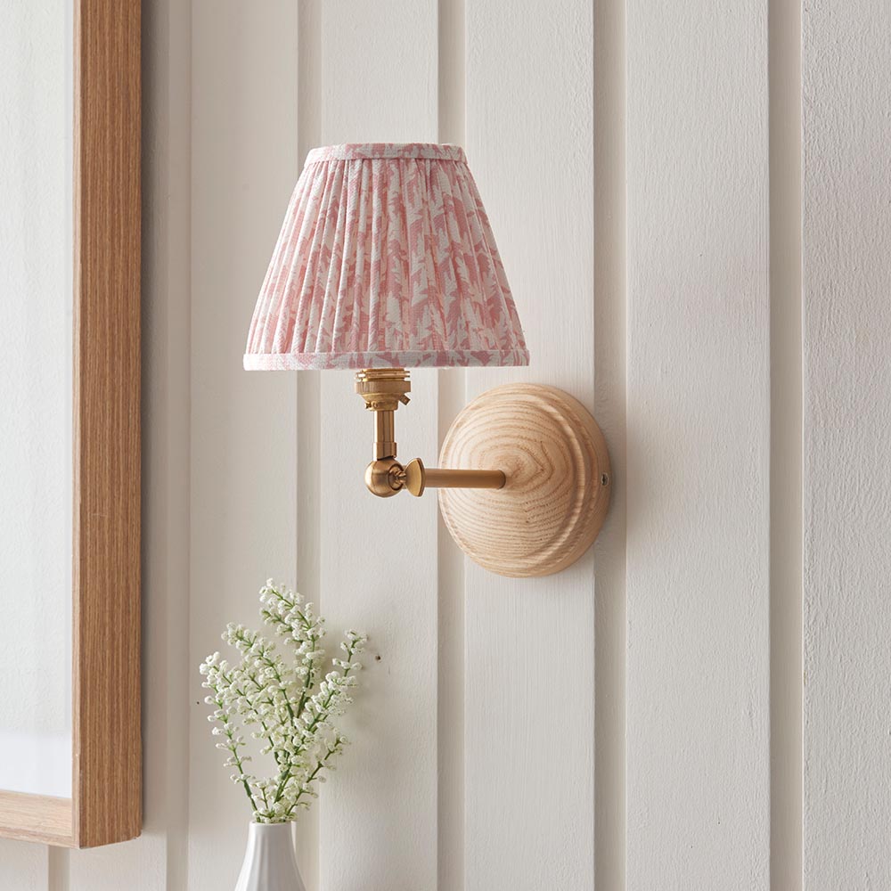 Wood Wing & Leaf 16cm Peachy keen shade - Comet Lighting