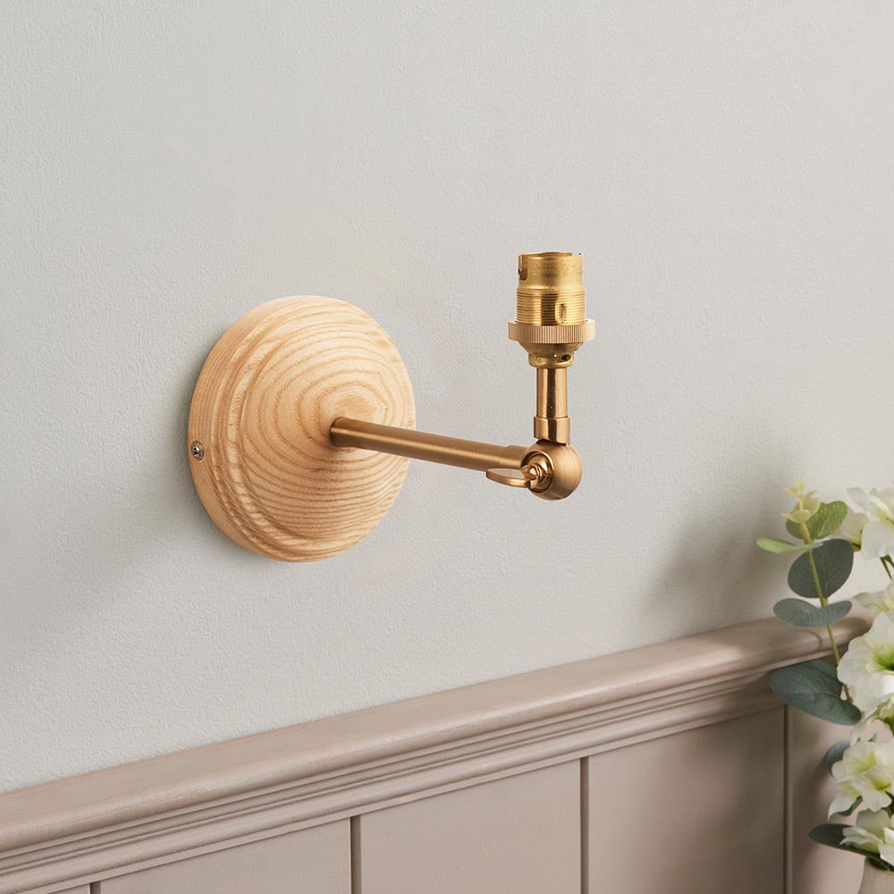 Wood Wing & Zigzag 16cm Apricot orange shade - Comet Lighting