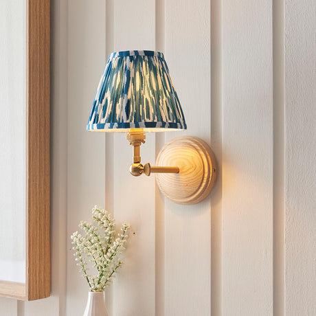 Wood Wing & Ikat 16cm Marlin blue shade - Comet Lighting