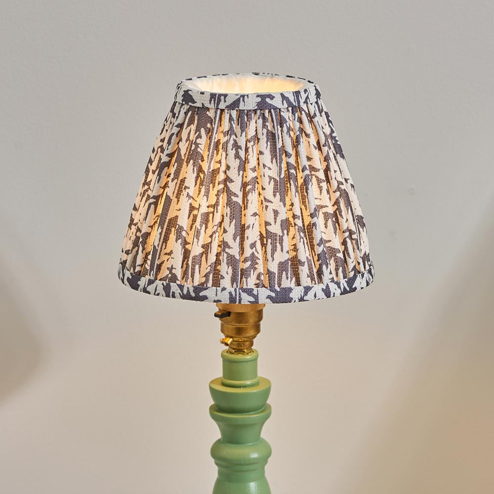 Wooden Green Bibury & Leaf 16cm Pearl grey shade - Comet Lighting
