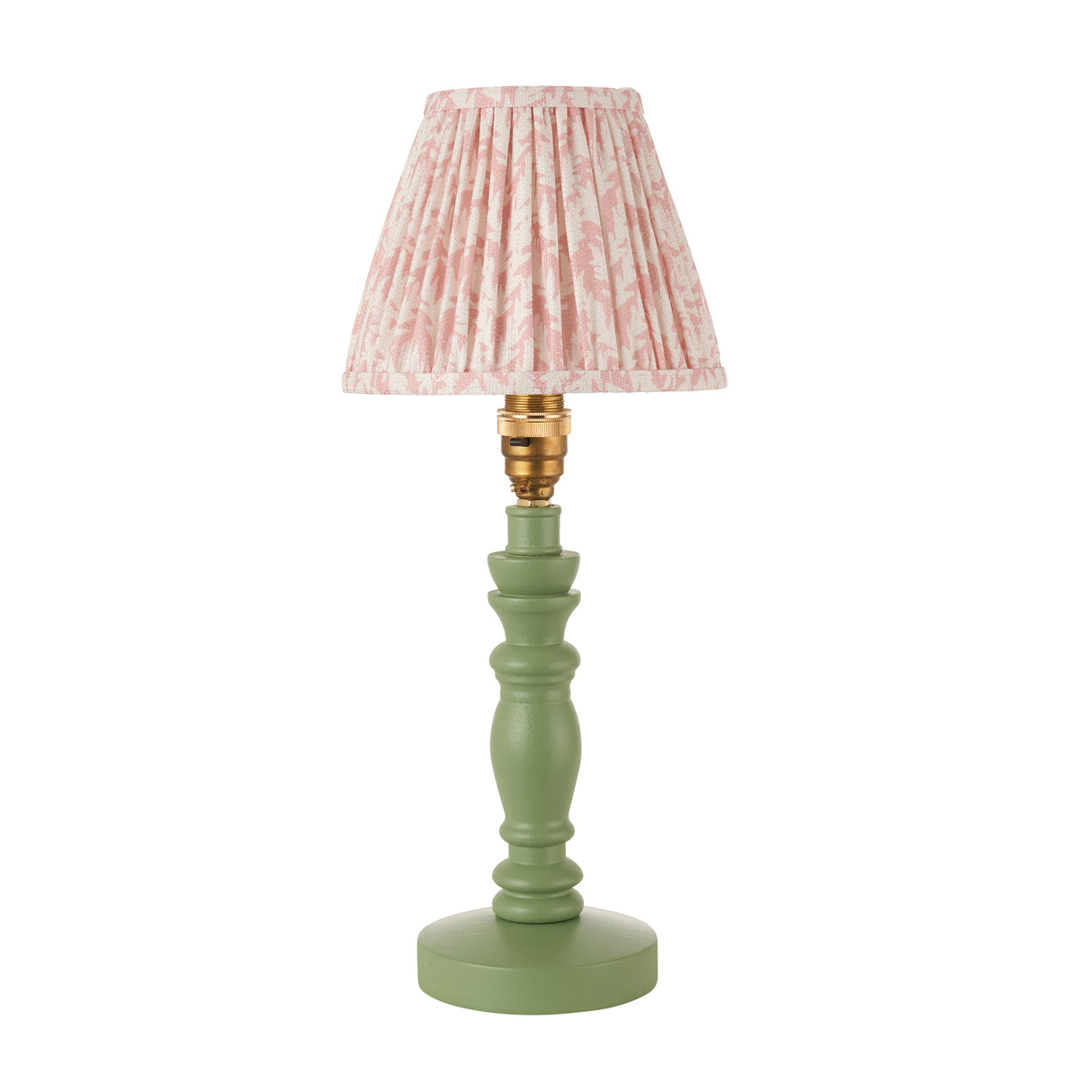 Wooden Green Bibury & Leaf 16cm Peachy keen shade - Comet Lighting