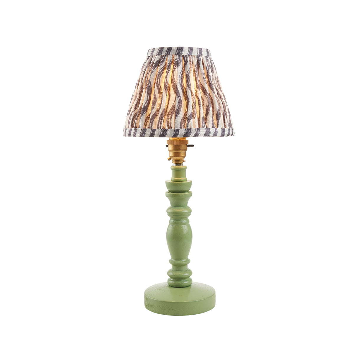 Wooden Green Bibury & Ripple 16cm Pearl grey shade - Comet Lighting