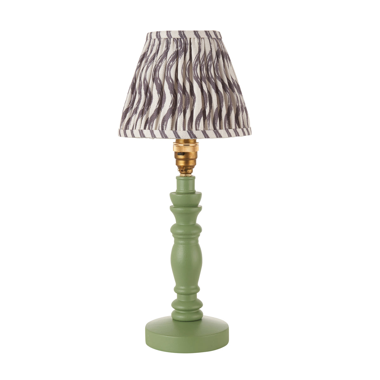 Wooden Green Bibury & Ripple 16cm Pearl grey shade - Comet Lighting