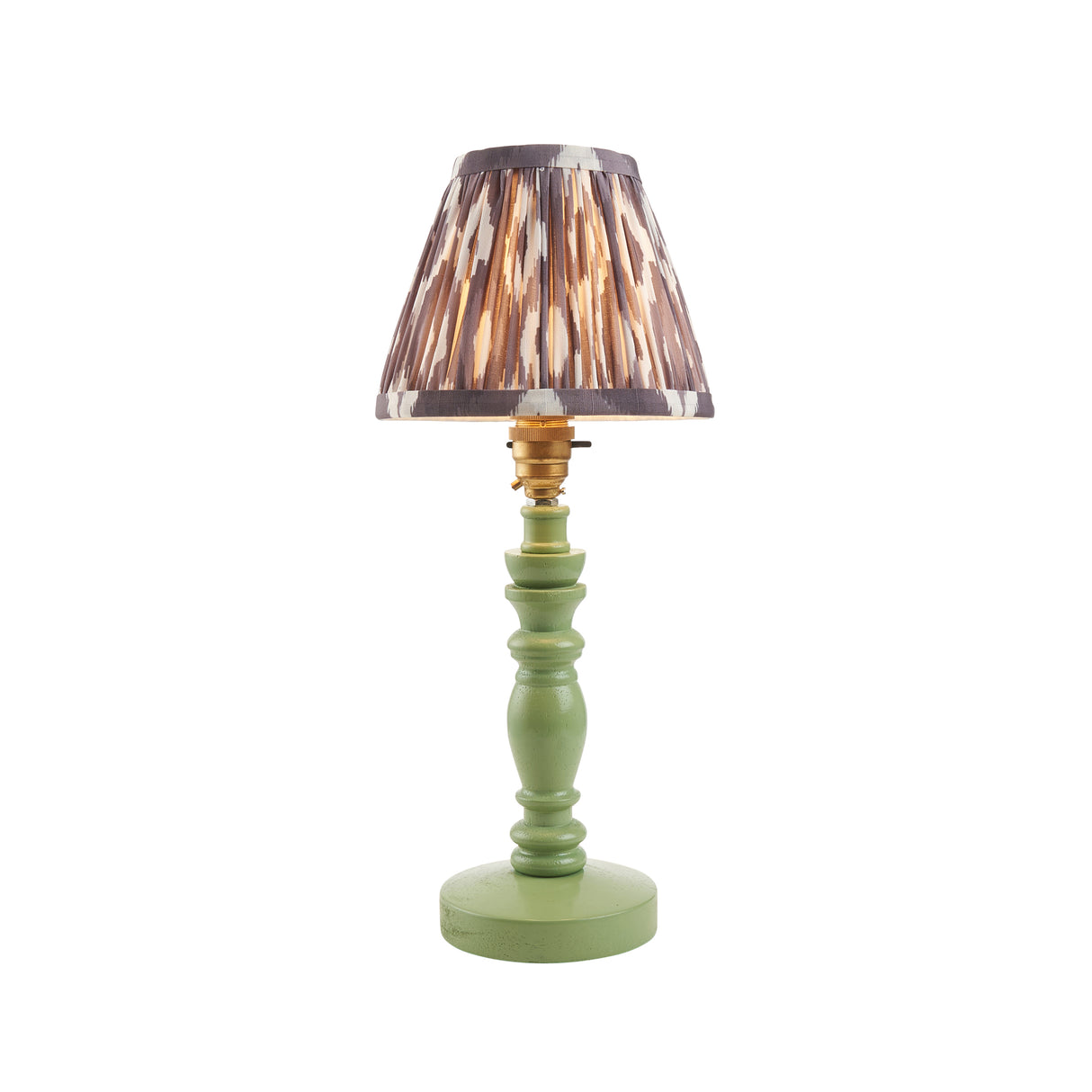 Wooden Green Bibury & Ikat 16cm Pearl grey shade - Comet Lighting
