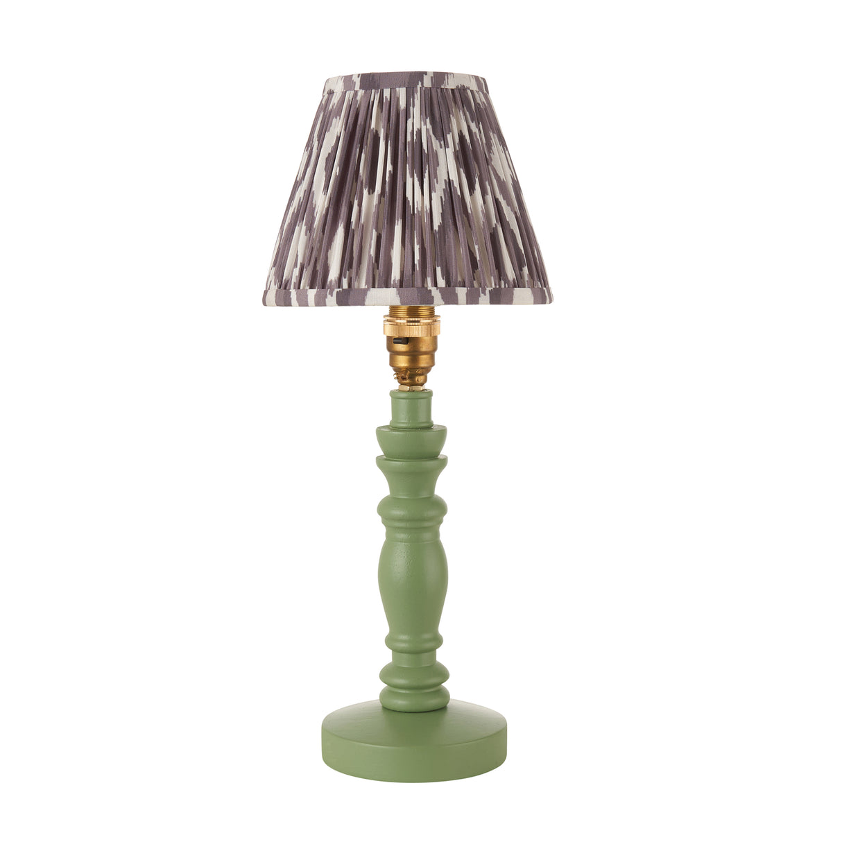 Wooden Green Bibury & Ikat 16cm Pearl grey shade - Comet Lighting