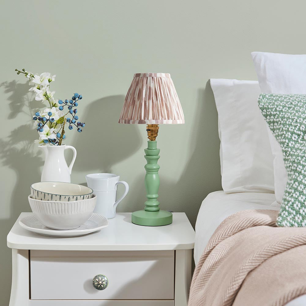 Wooden Green Bibury & Ikat 16cm Neutral shade - Comet Lighting