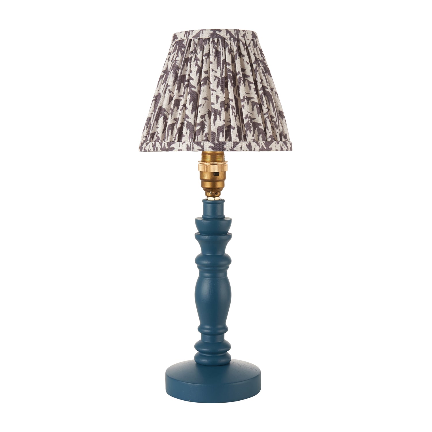 Wooden Blue Bibury & Leaf 16cm Pearl grey shade - Comet Lighting