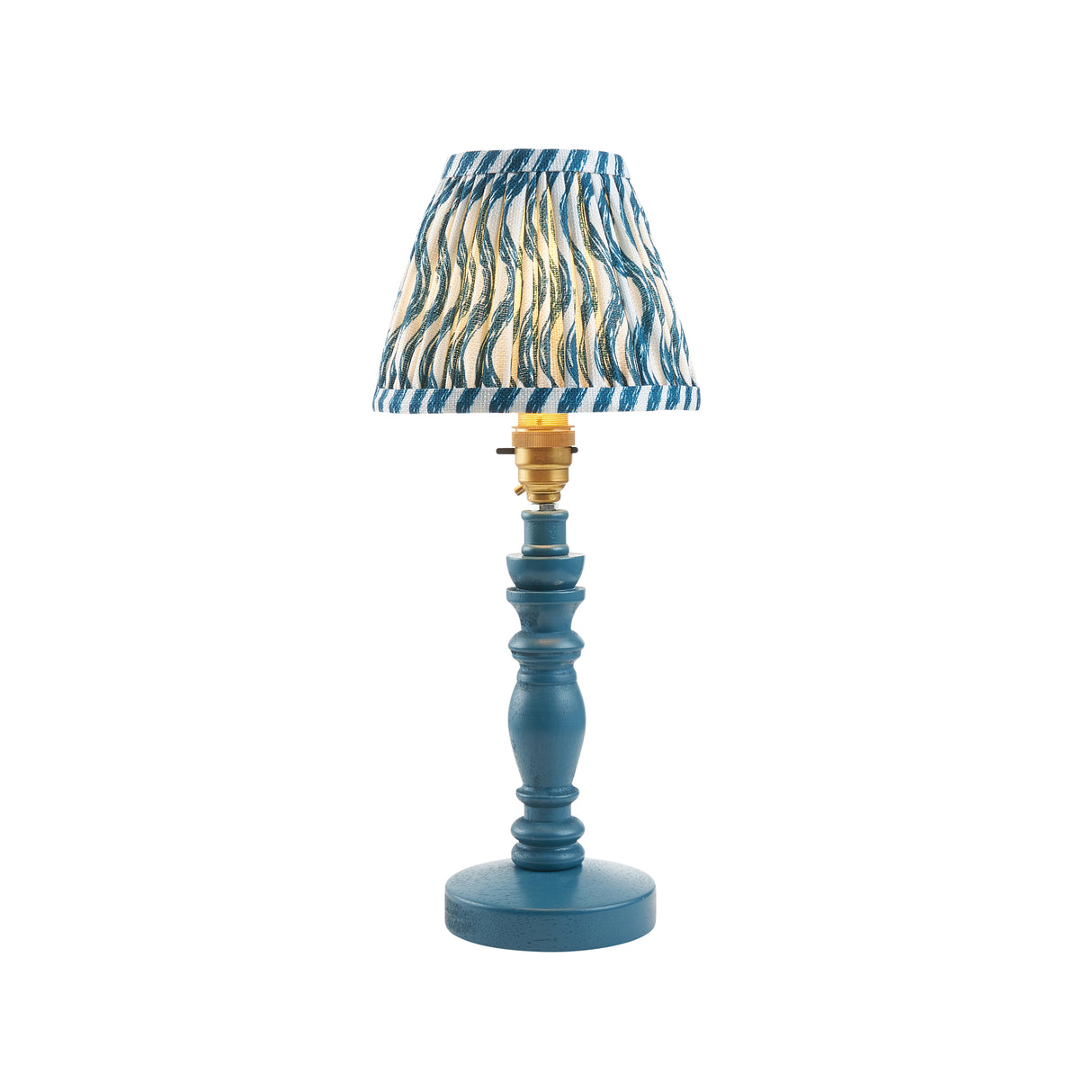 Wooden Blue Bibury & Ripple 16cm Marlin blue shade - Comet Lighting