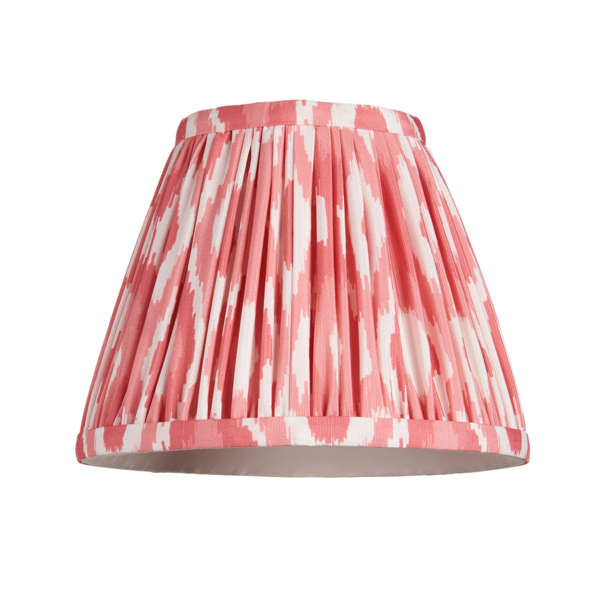 Wooden Blue Bibury & Ikat 16cm Coral pink shade - Comet Lighting