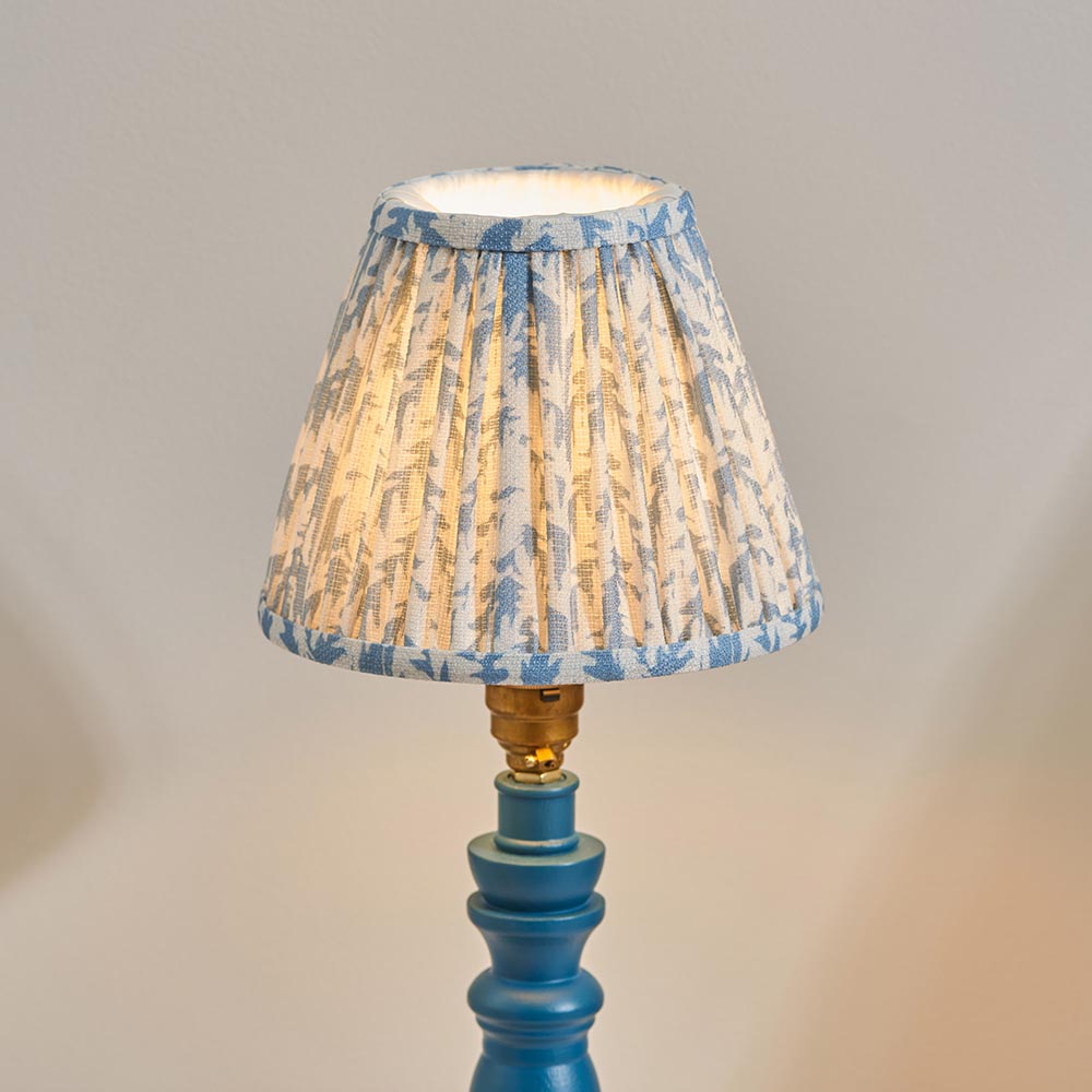 Wooden Blue Bibury & Leaf 16cm Shell bay blue shade - Comet Lighting