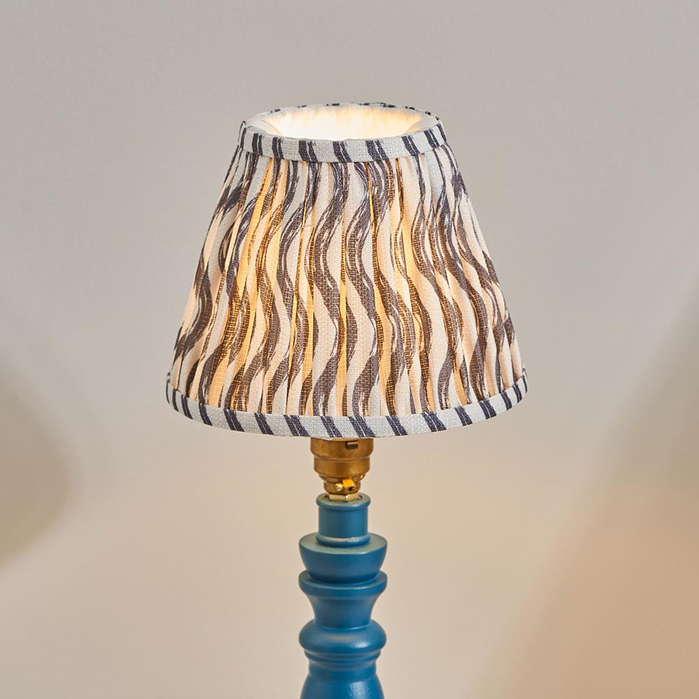 Wooden Blue Bibury & Ripple 16cm Pearl grey shade - Comet Lighting