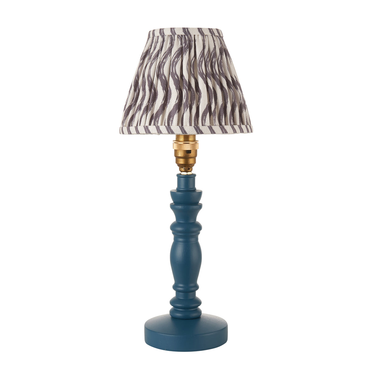 Wooden Blue Bibury & Ripple 16cm Pearl grey shade - Comet Lighting