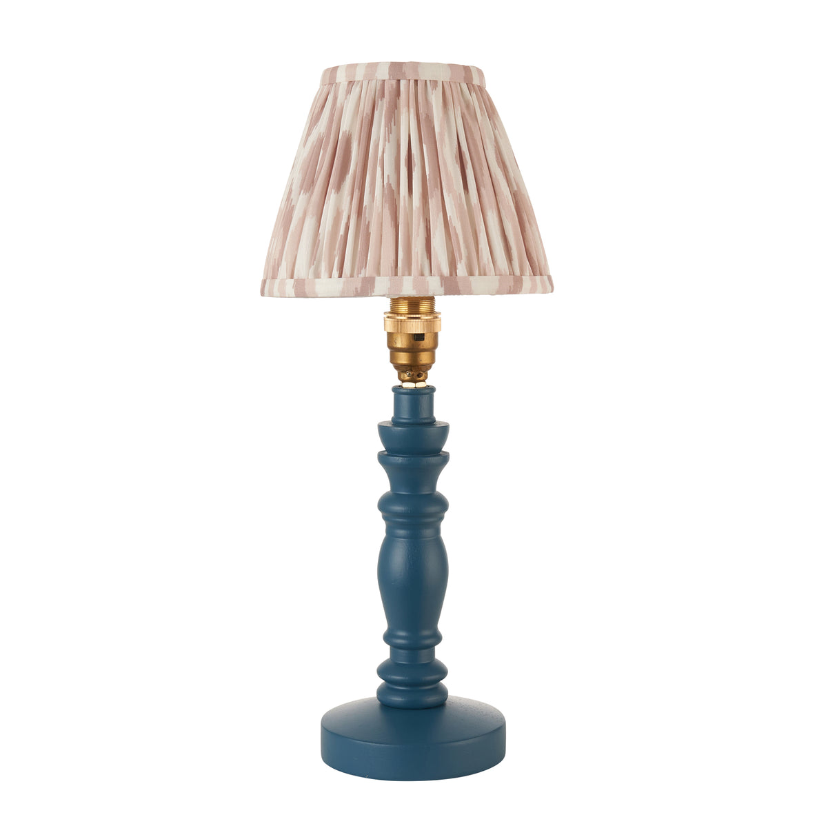 Wooden Blue Bibury & Ikat 16cm Neutral shade - Comet Lighting