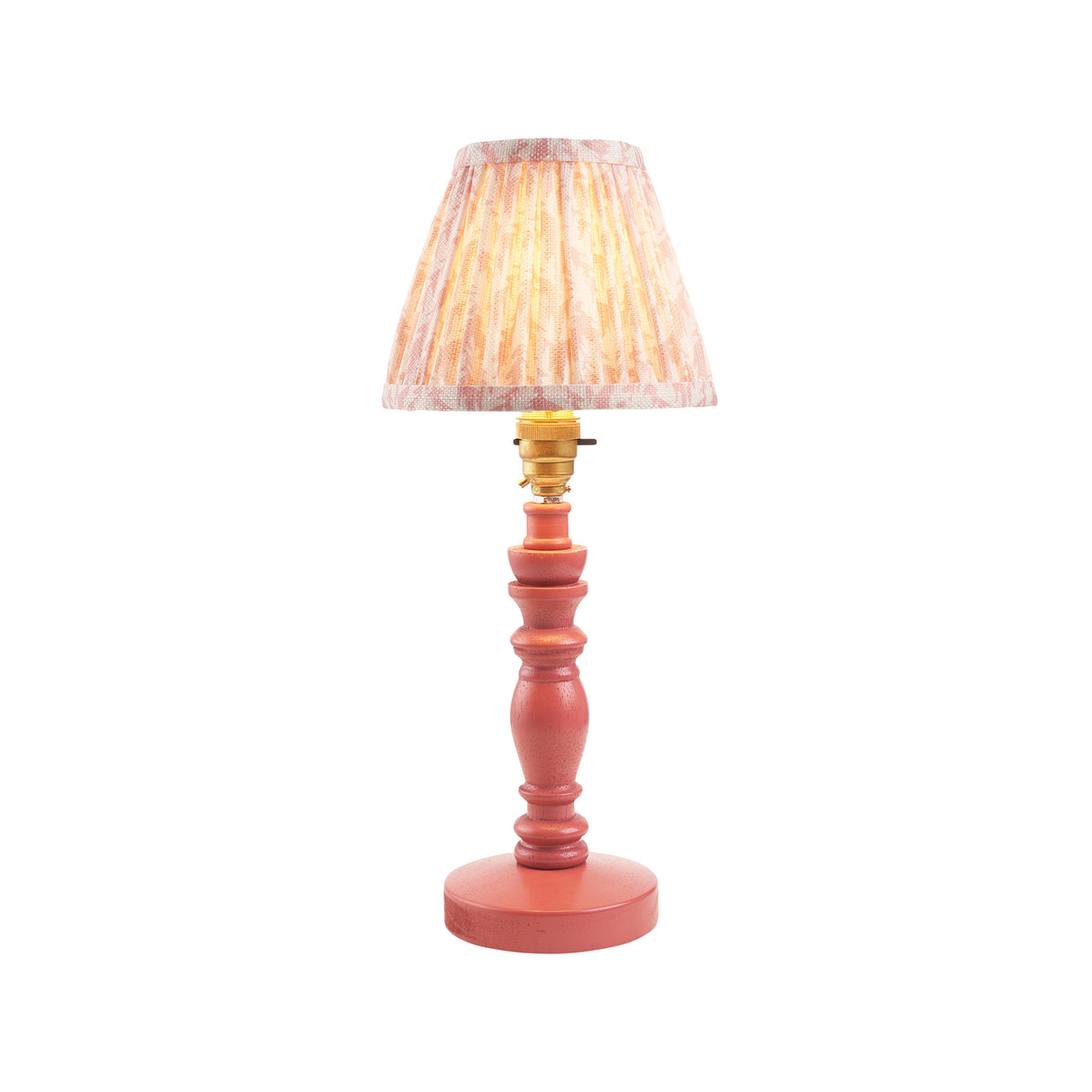 Wooden Pink Bibury & Leaf 16cm Peachy keen shade - Comet Lighting