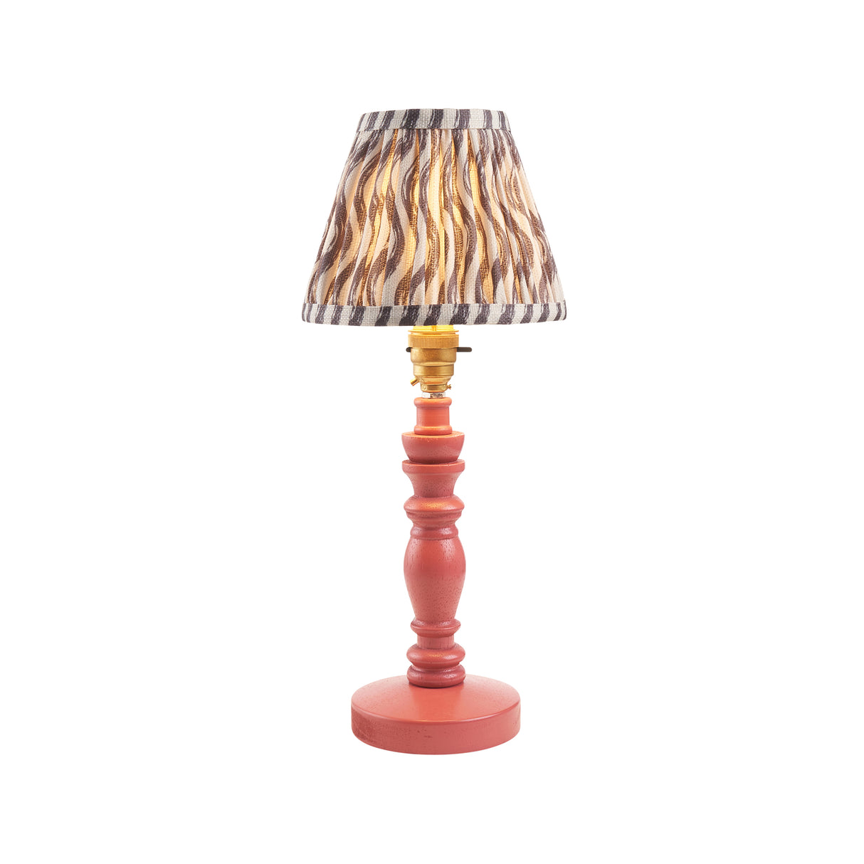 Wooden Pink Bibury & Ripple 16cm Pearl grey shade - Comet Lighting
