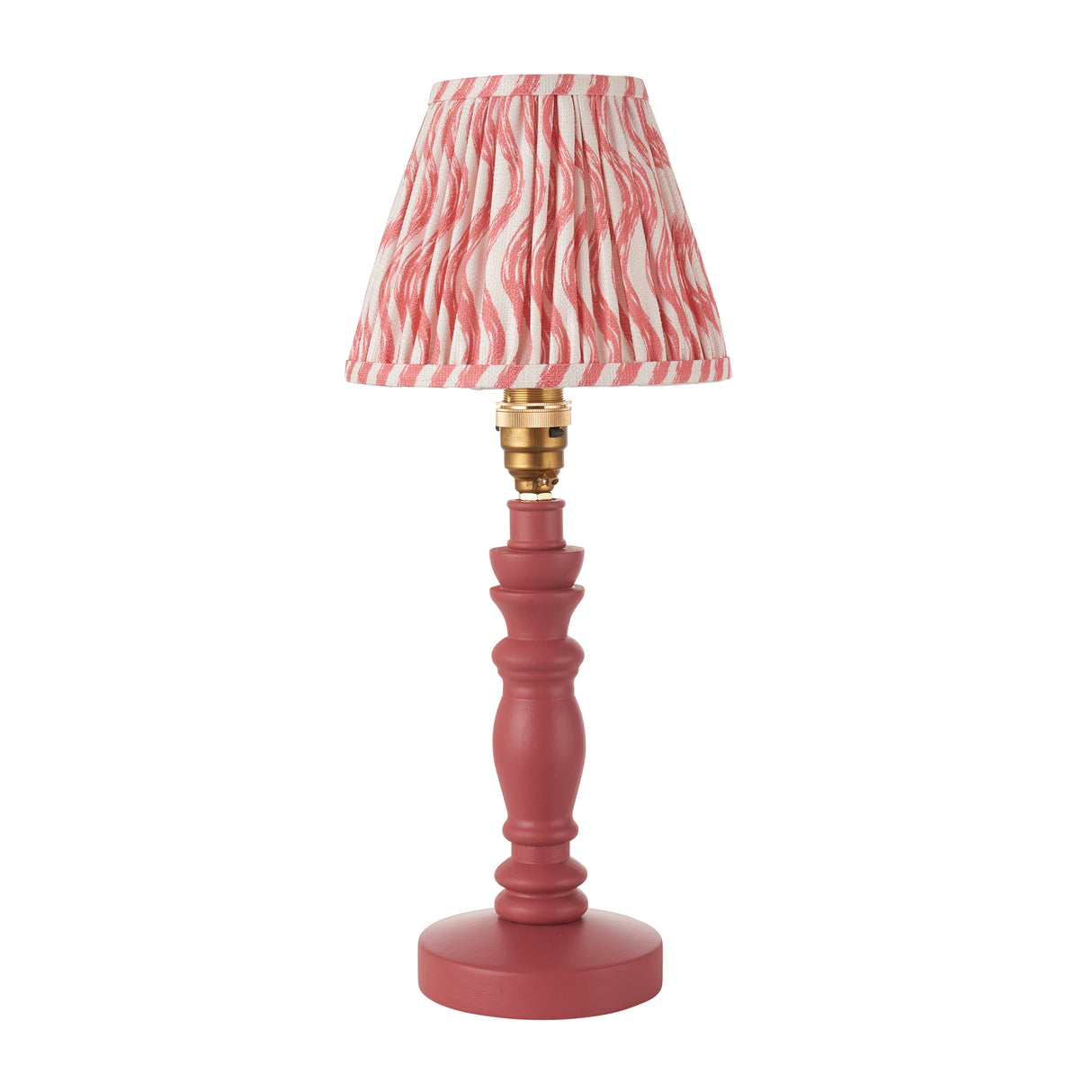 Wooden Pink Bibury & Ripple 16cm Coral pink shade - Comet Lighting
