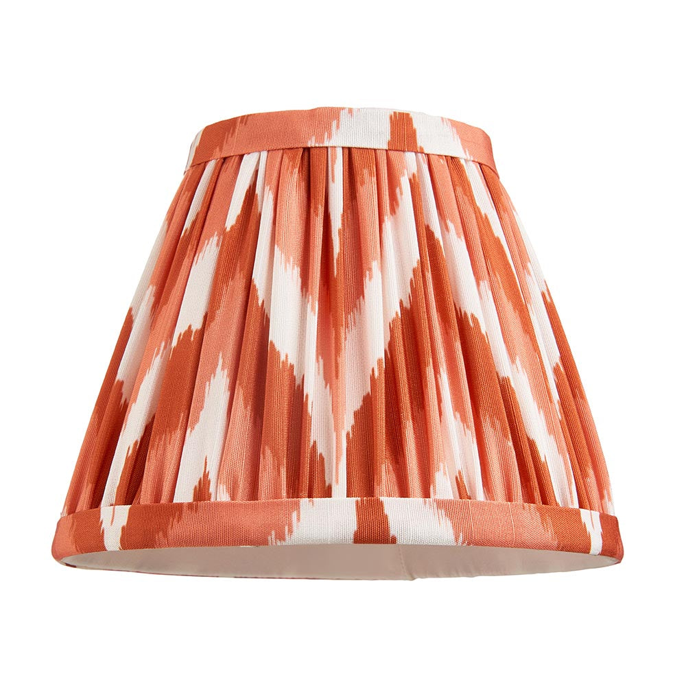 Wooden Pink Bibury & Zigzag 16cm Apricot orange shade - Comet Lighting