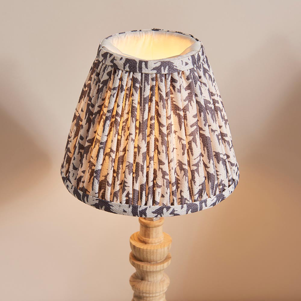 Natural Ash Bibury & Leaf 16cm Pearl grey shade - Comet Lighting