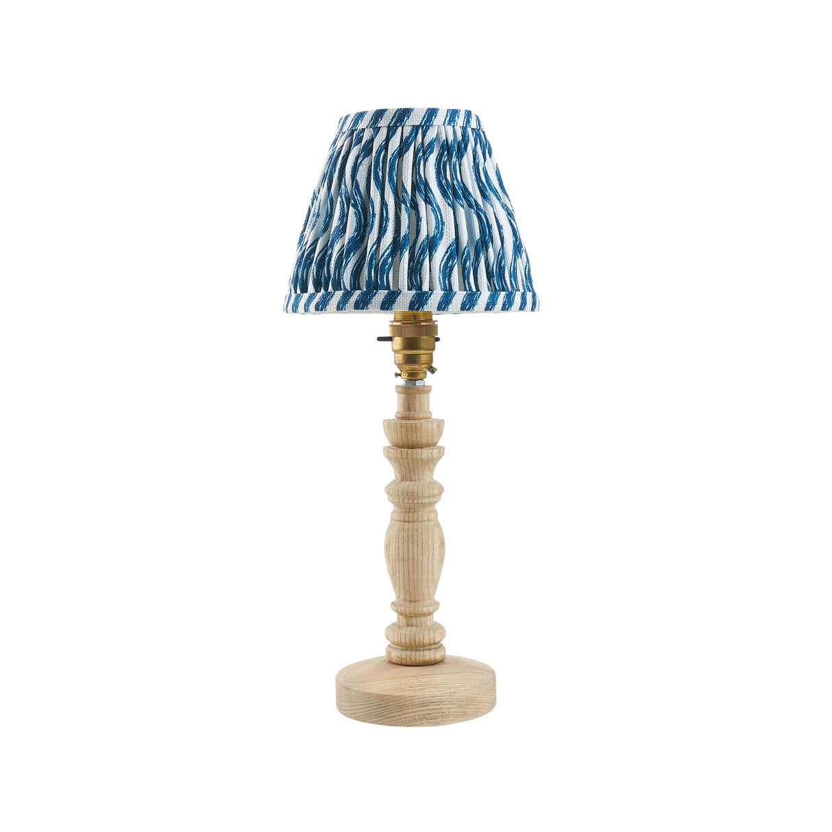 Natural Ash Bibury & Ripple 16cm Marlin blue shade - Comet Lighting