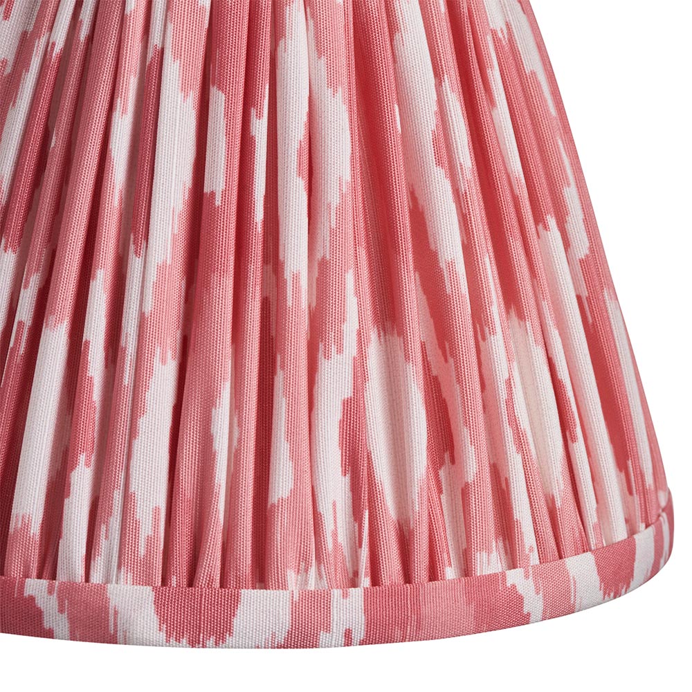 Natural Ash Bibury & Ikat 16cm Coral pink shade - Comet Lighting