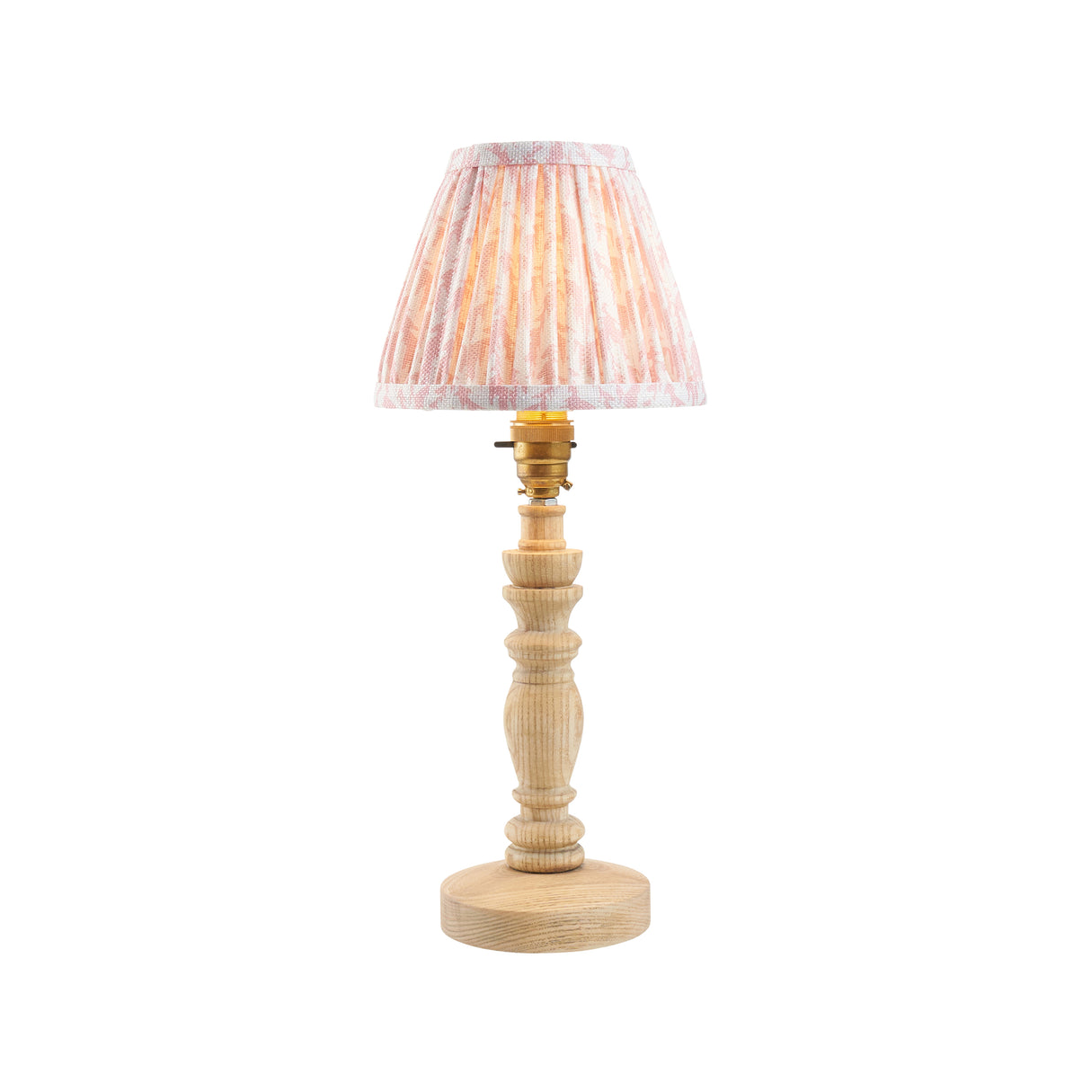 Natural Ash Bibury & Leaf 16cm Peachy keen shade - Comet Lighting