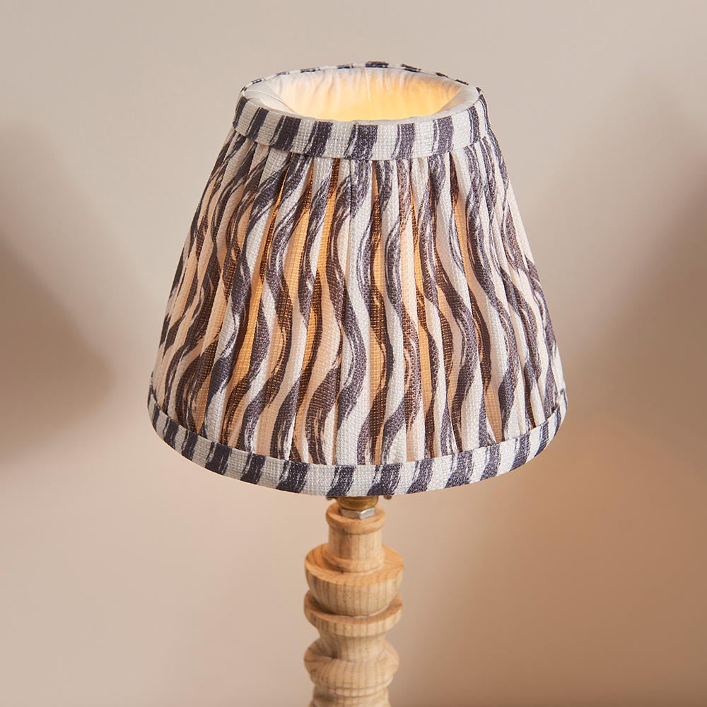 Natural Ash Bibury & Ripple 16cm Pearl grey shade - Comet Lighting