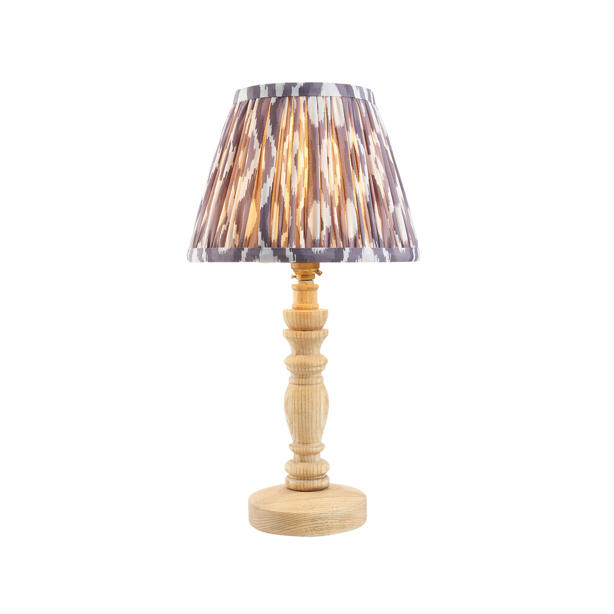 Natural Ash Bibury & Ikat 16cm Pearl grey shade - Comet Lighting