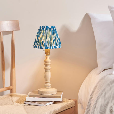 Natural Ash Bibury & Ikat 16cm Marlin blue shade - Comet Lighting