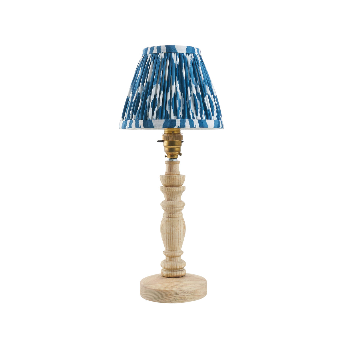 Natural Ash Bibury & Ikat 16cm Marlin blue shade - Comet Lighting