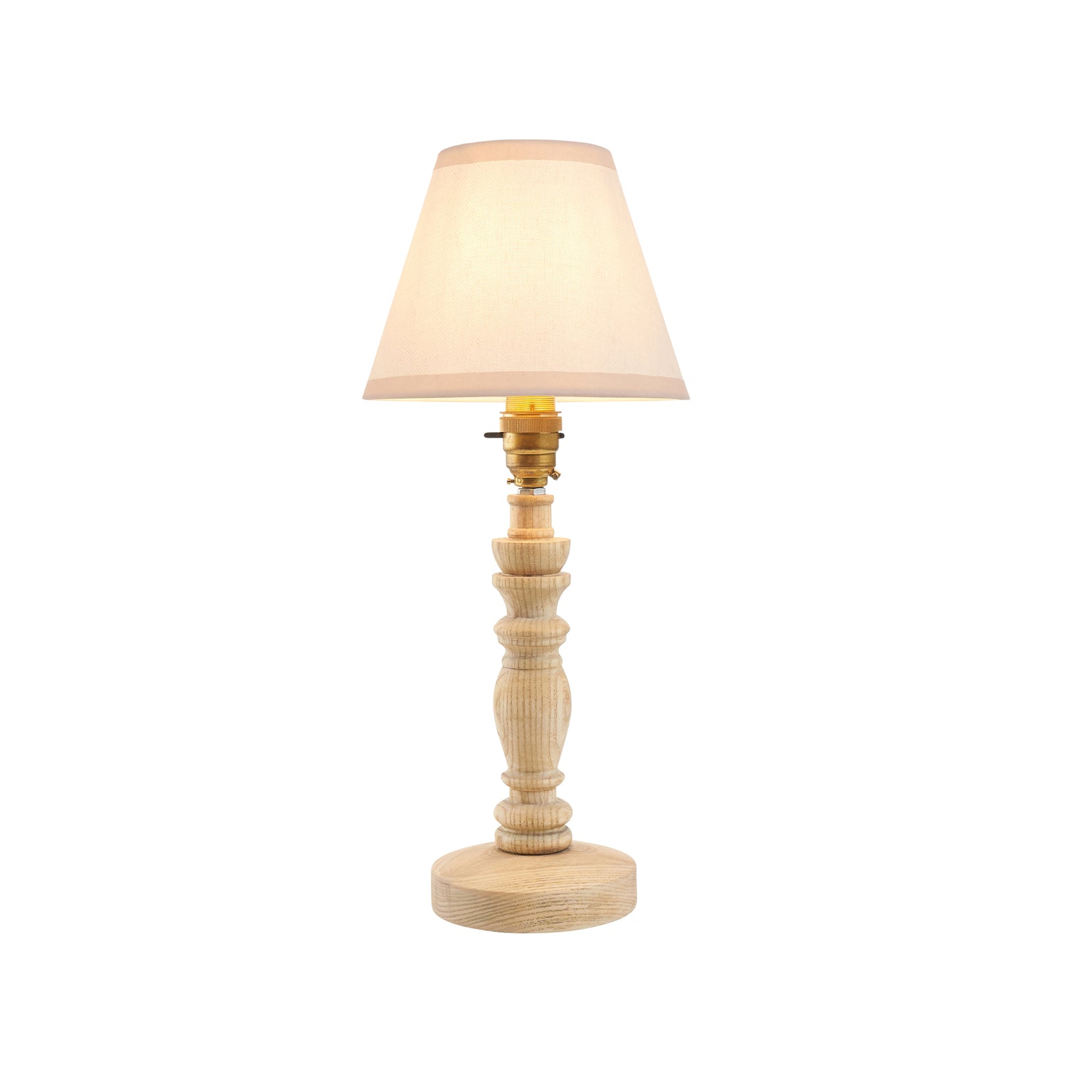 Natural Ash Bibury & Ivy 16cm Vintage white shade - Comet Lighting