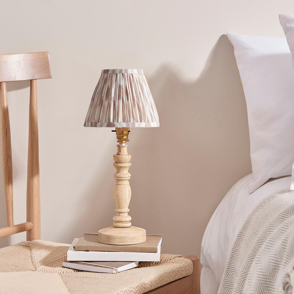 Natural Ash Bibury & Ikat 16cm Neutral shade - Comet Lighting