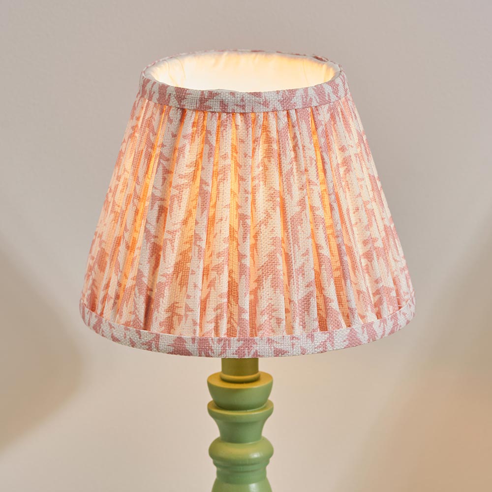Bibury & Leaf 20cm Table Satin cotswold green paint & peachy keen fabric