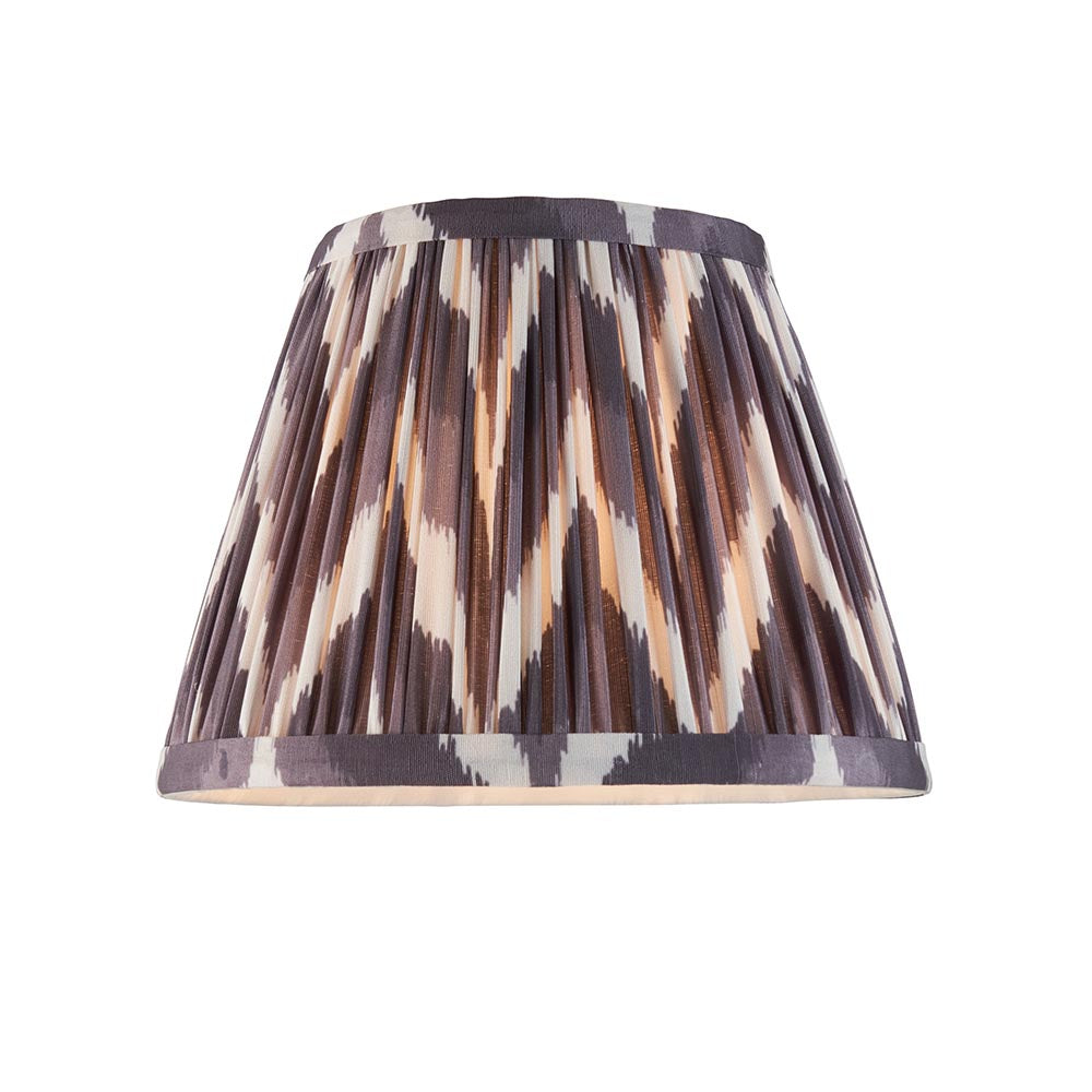 Wood T Bar & Zigzag 20cm Pearl grey shade - Comet Lighting