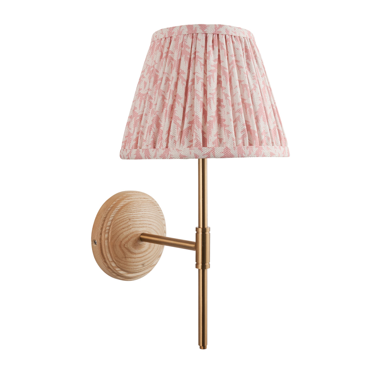 Wood T Bar & Leaf 20cm Peachy keen shade - Comet Lighting