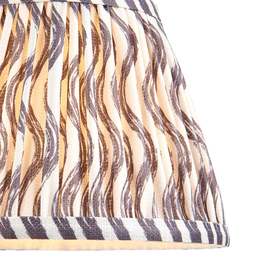 Wood T Bar & Ripple 20cm Pearl grey shade - Comet Lighting