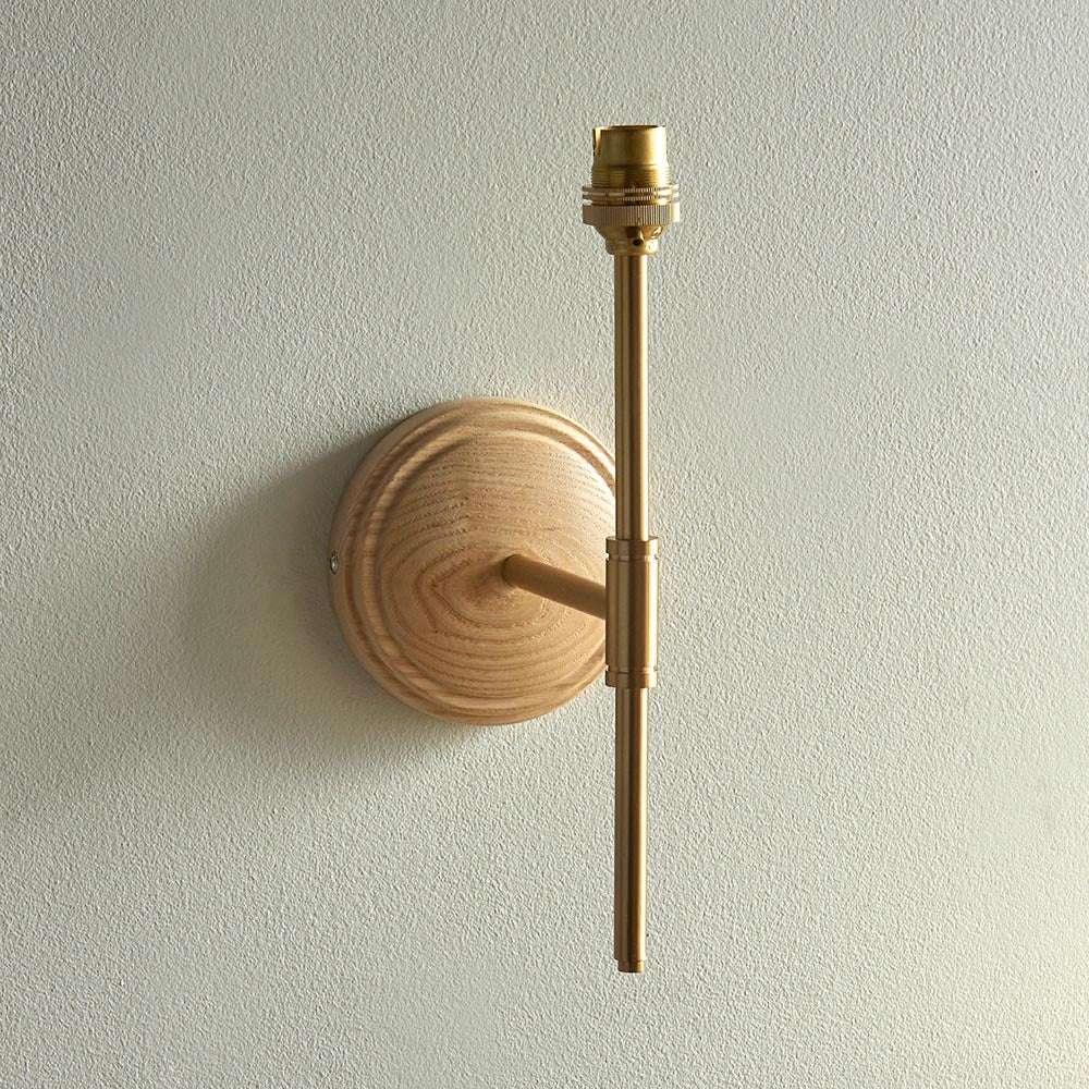 Wood T Bar & Ikat 20cm Pearl grey shade - Comet Lighting