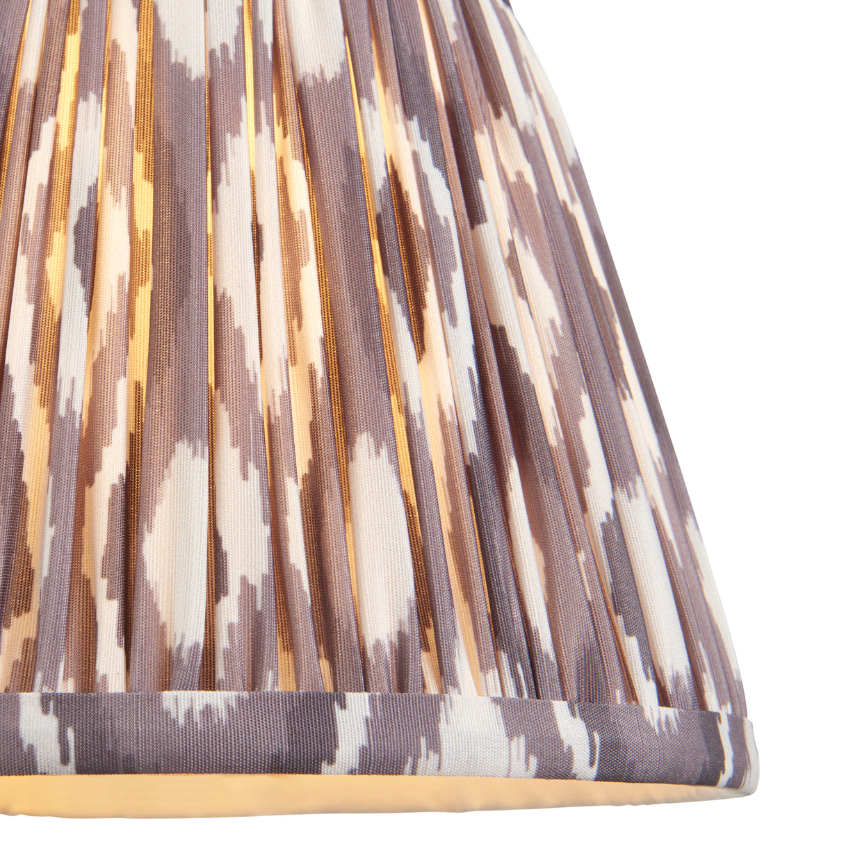 Wood T Bar & Ikat 20cm Pearl grey shade - Comet Lighting