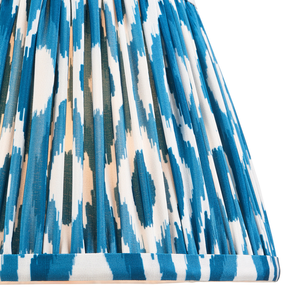 Wood T Bar & Ikat 20cm Marlin blue shade - Comet Lighting