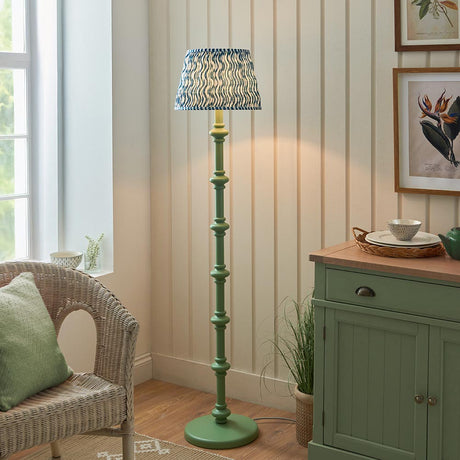 Wooden Green Carnaby & Ripple 35cm Marlin blue shade - Comet Lighting