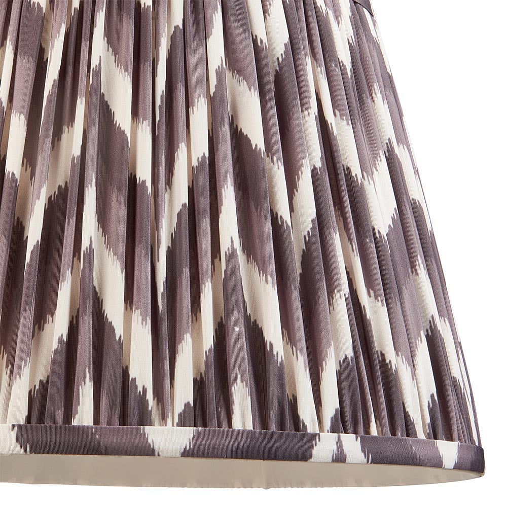 Wooden Green Carnaby & Zigzag 35cm Pearl grey shade - Comet Lighting