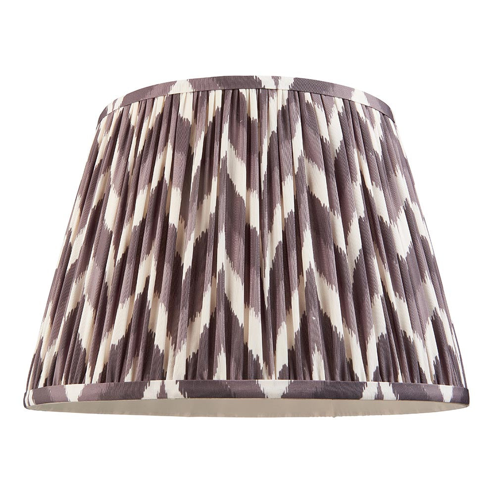 Wooden Green Carnaby & Zigzag 35cm Pearl grey shade - Comet Lighting