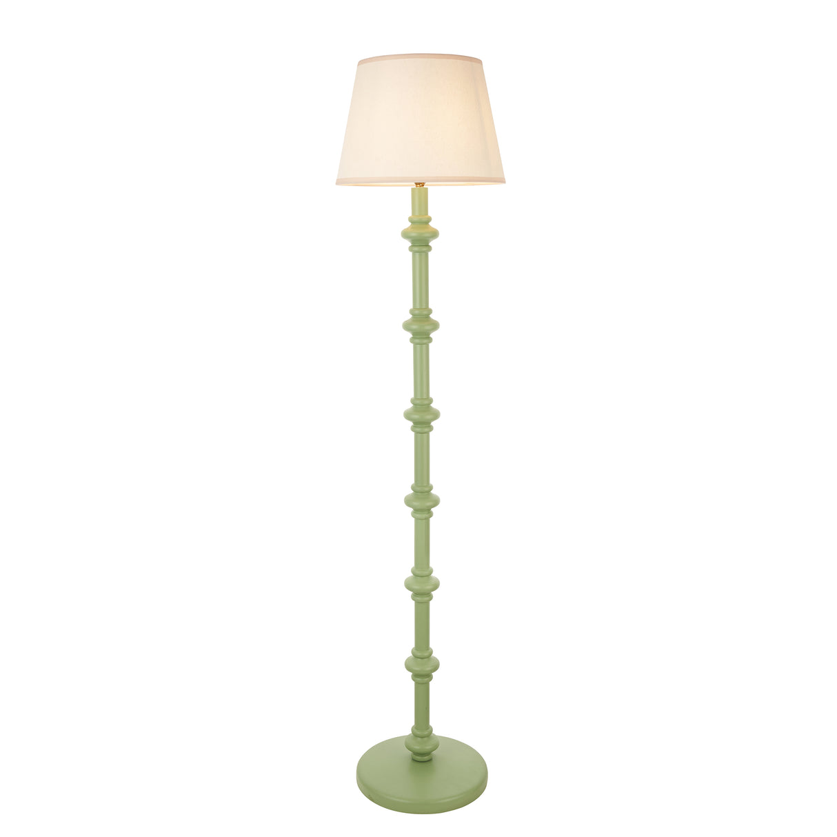 Wooden Green Carnaby & Ivy 35cm Vintage white shade - Comet Lighting