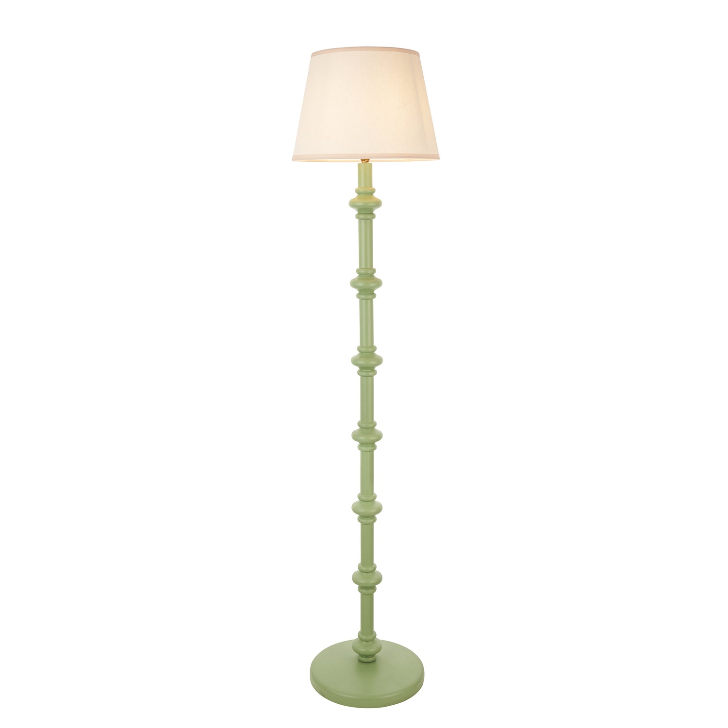 Wooden Green Carnaby & Ivy 35cm Vintage white shade - Comet Lighting