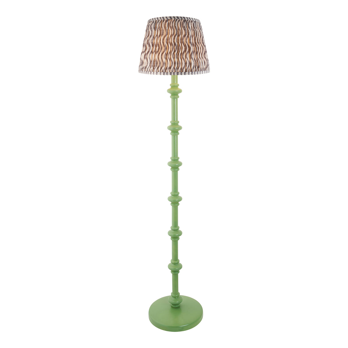 Wooden Green Carnaby & Ripple 35cm Pearl grey shade - Comet Lighting