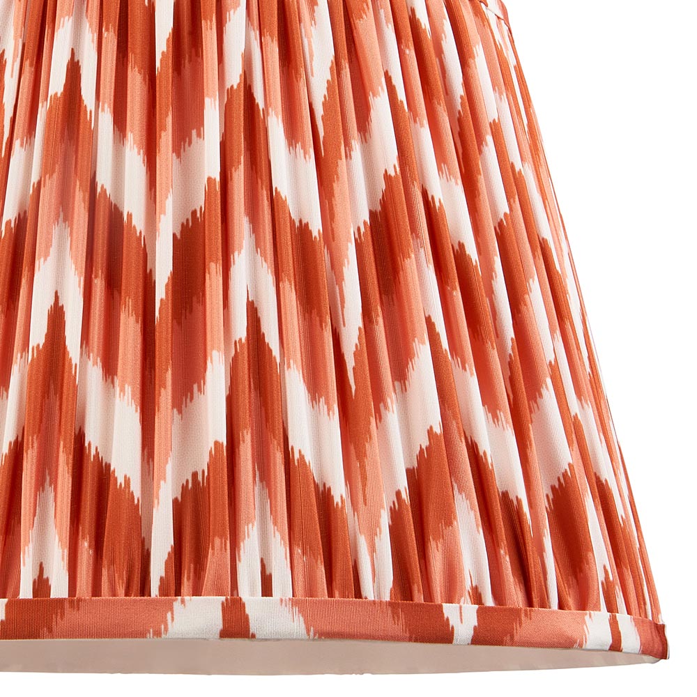 Wooden Green Carnaby & Zigzag 35cm Apricot orange shade - Comet Lighting