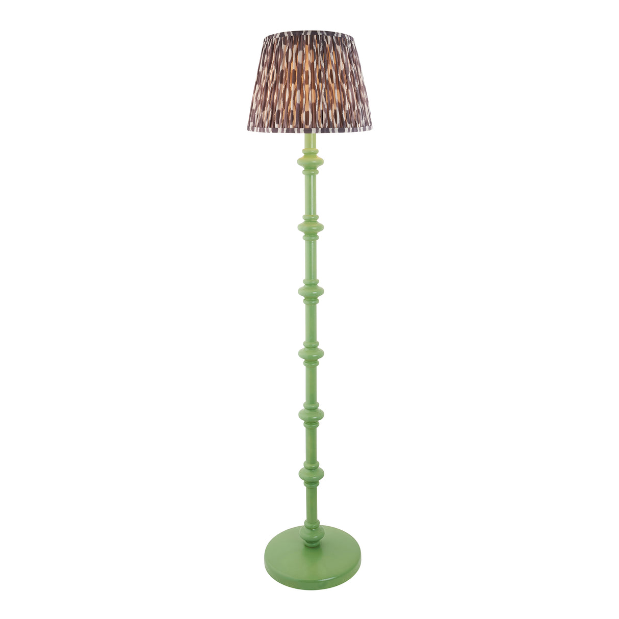 Wooden Green Carnaby & Ikat 35cm Pearl grey shade - Comet Lighting